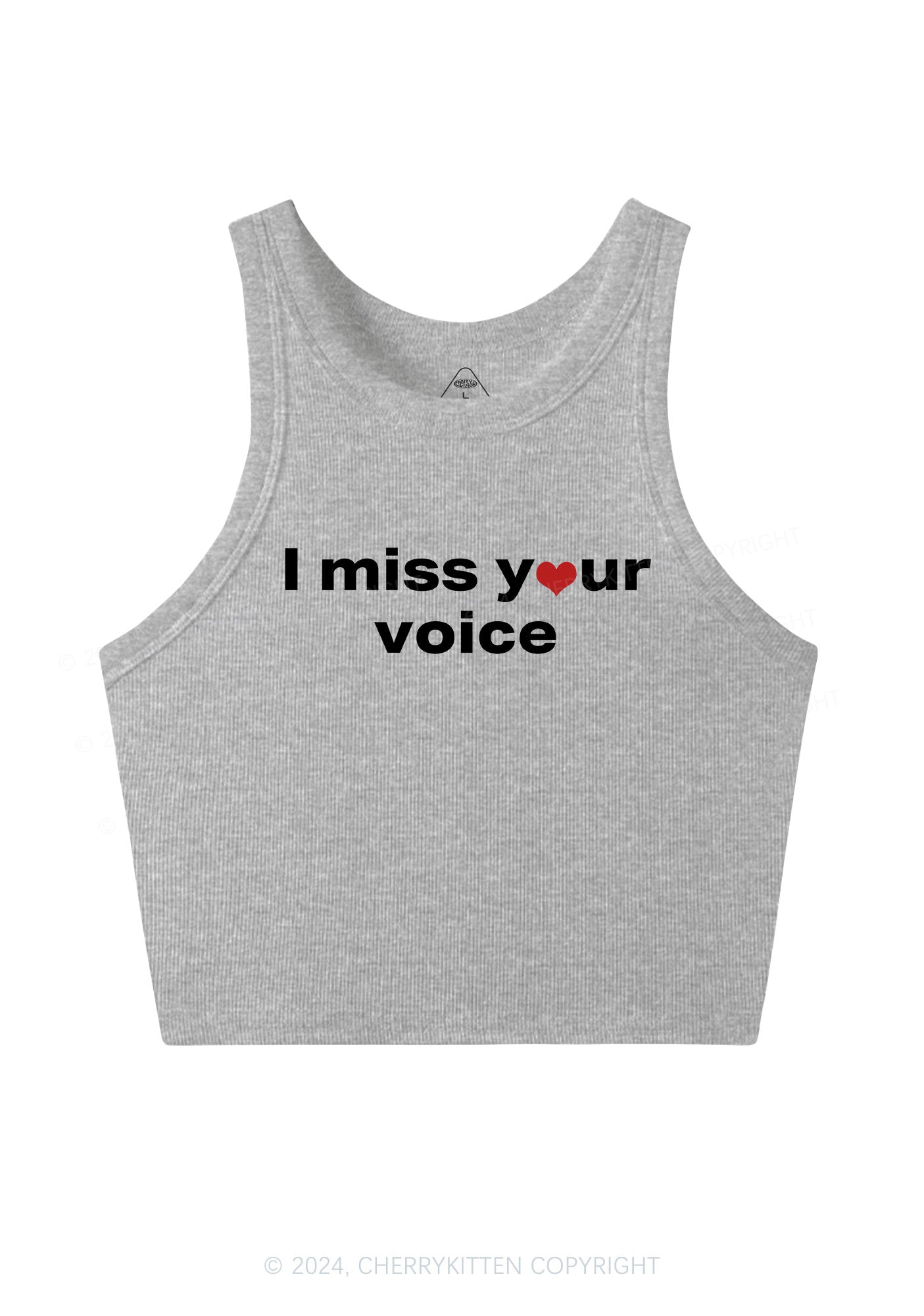 Miss Your Voice Y2K Valentine's Day Crop Tank Top Cherrykitten