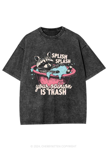 Raccoons Trash Opinion Y2K Washed Tee Cherrykitten