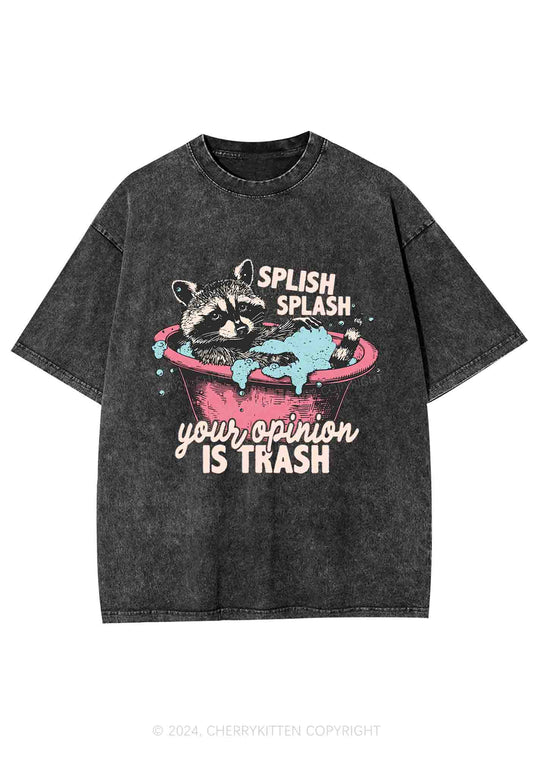 Raccoons Trash Opinion Y2K Washed Tee Cherrykitten