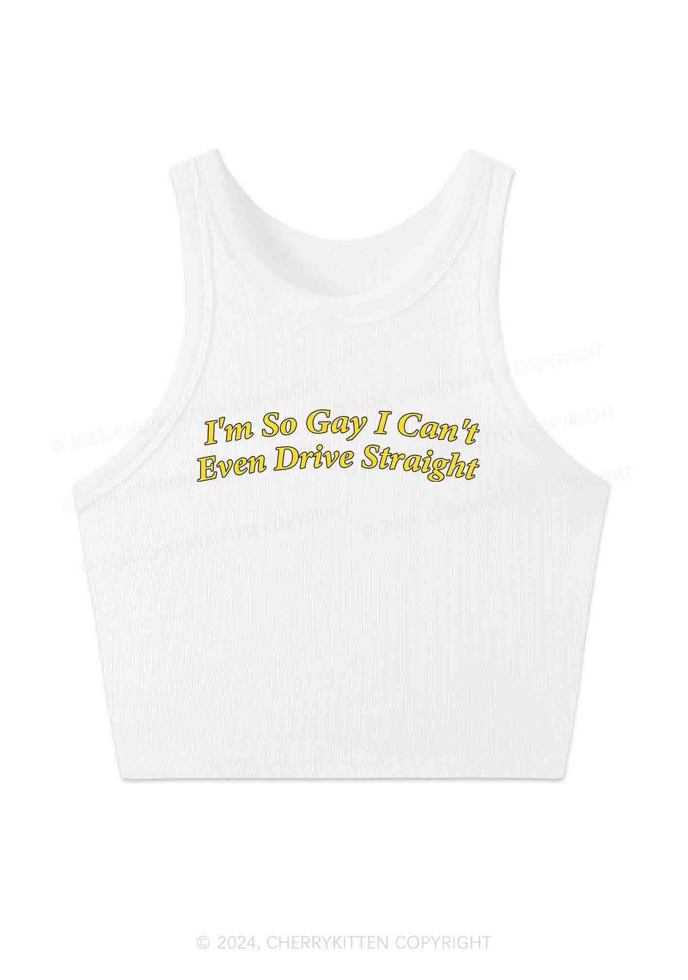 I'm So Gay Y2K Crop Tank Top Cherrykitten