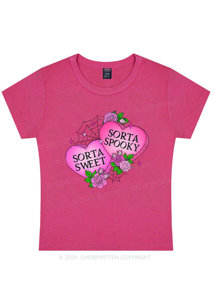 Sorta Spooky Y2K Valentine's Day Baby Tee Cherrykitten