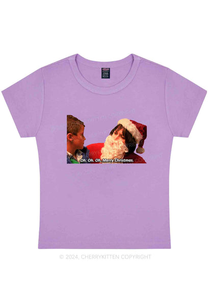 Oh Merry Christmas Y2K Baby Tee Cherrykitten