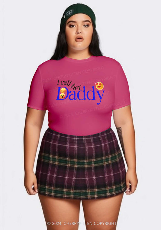 Curvy Call Her Daddy Y2K Baby Tee Cherrykitten