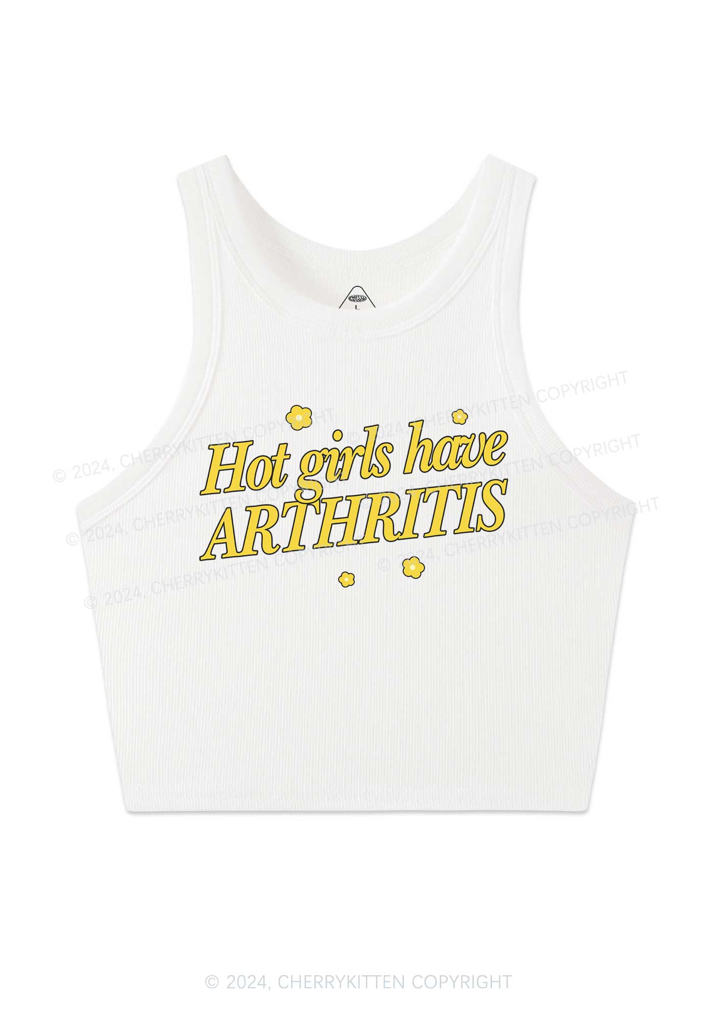 Hot Girls Have Arthritis Y2K Crop Tank Top Cherrykitten