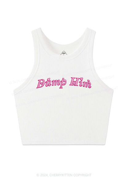 Dump Him Y2K Valentine's Day Crop Tank Top Cherrykitten