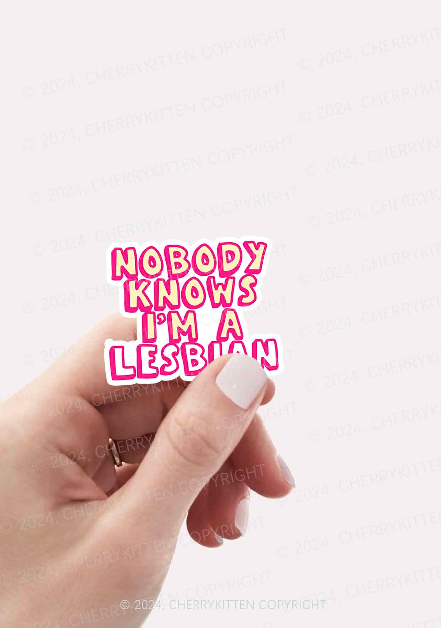 Nobody Knows 1Pc Y2K Sticker Cherrykitten