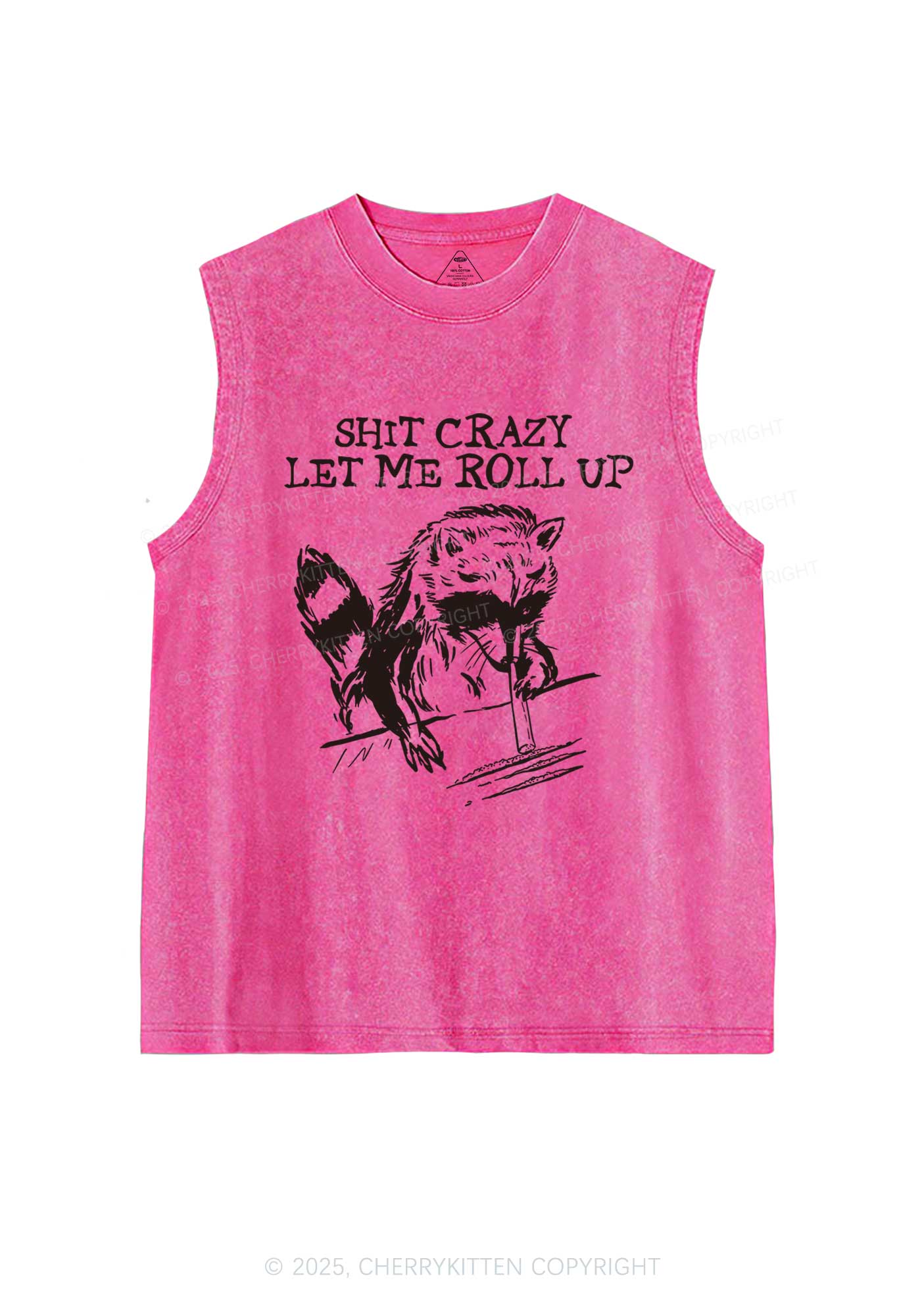 Shxt Crazy Y2K Washed Tank Cherrykitten