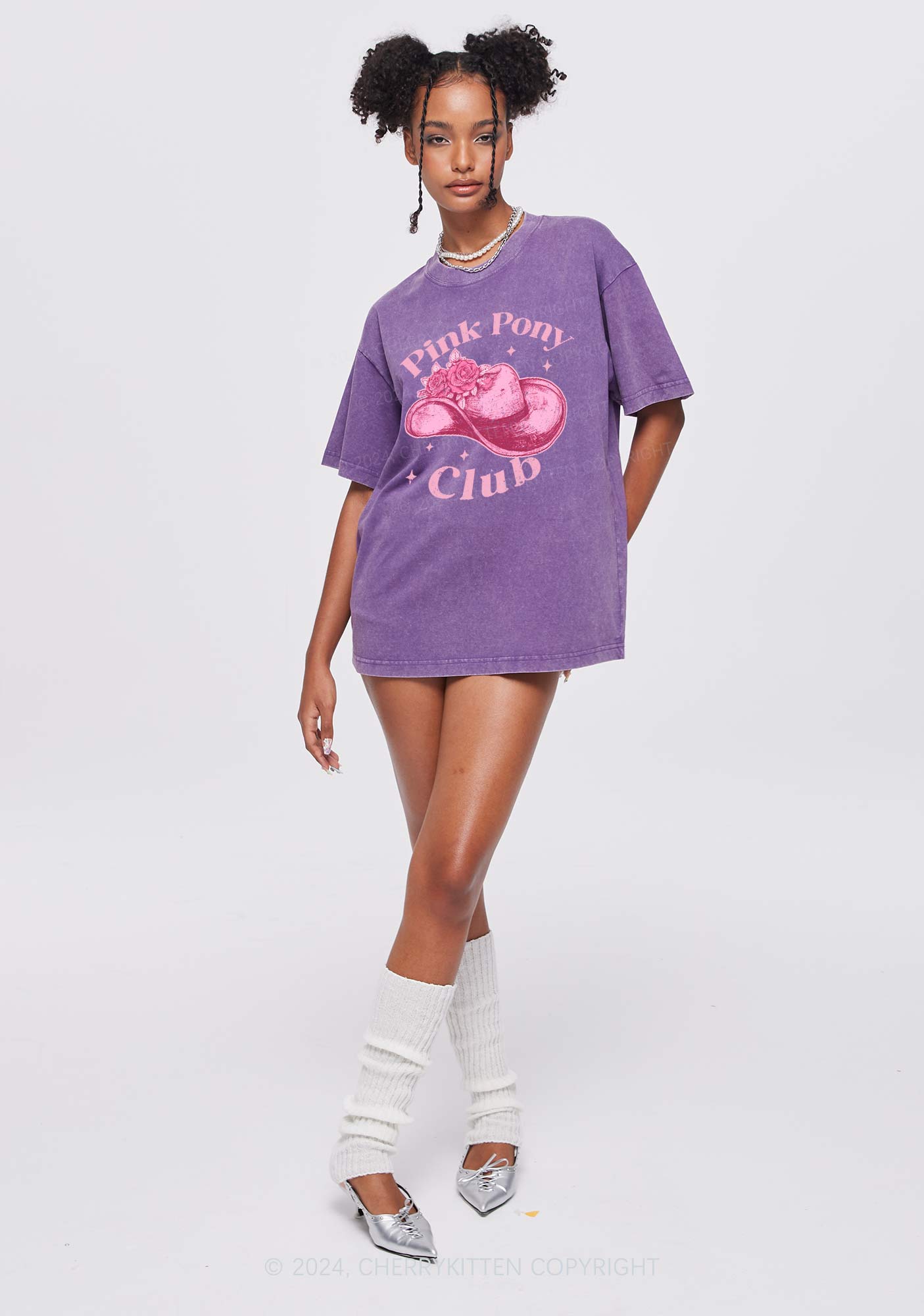 Pink Pony Club Y2K Washed Tee Cherrykitten