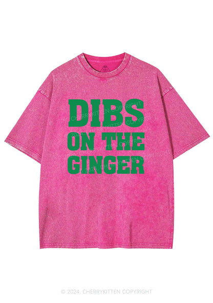 Dibs On The Ginger St Patricks Y2K Washed Tee Cherrykitten