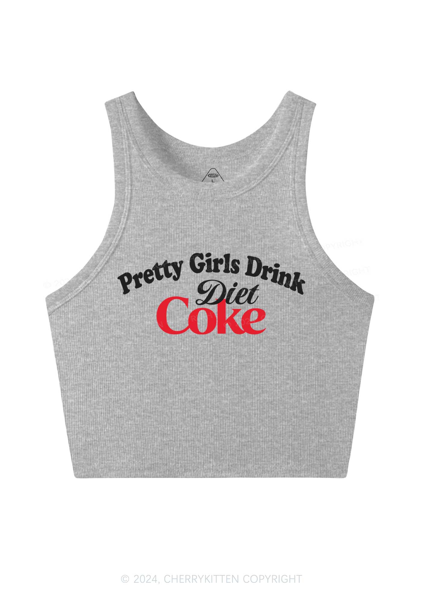 Pretty Girls Drink Diet Coke Y2K Crop Tank Top Cherrykitten