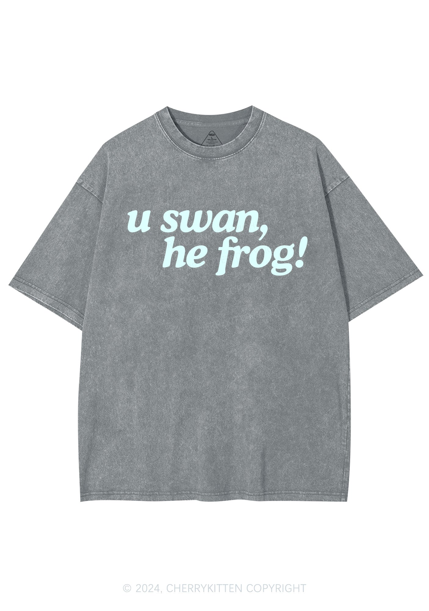 U Swan He Frog Y2K Washed Tee Cherrykitten