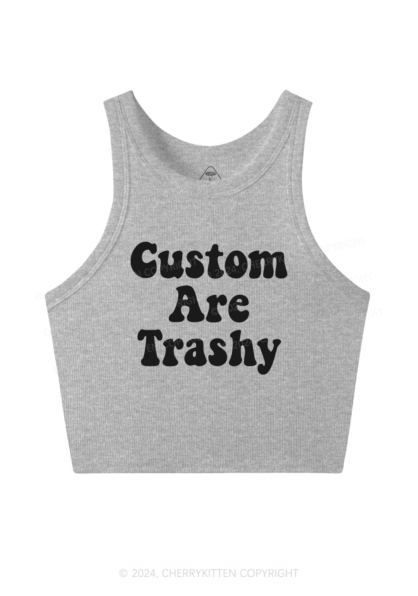 Custom Trashy Y2K Crop Tank Top Cherrykitten