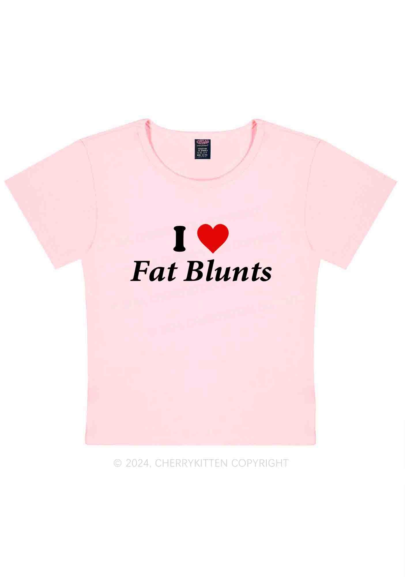 I Love Fat Blunts Y2K Baby Tee Cherrykitten