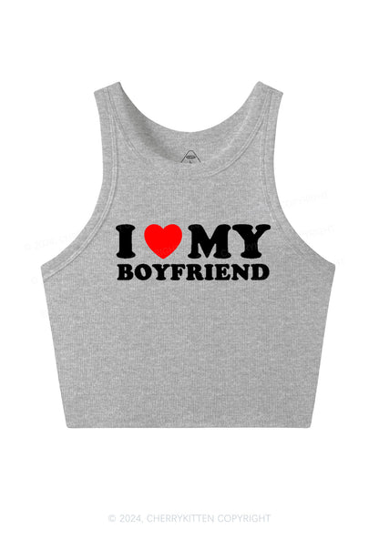 I Love Boyfriend Y2K Valentine's Day Crop Tank Top Cherrykitten