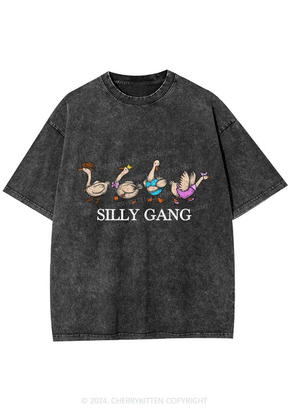 Silly Gang Y2K Washed Tee Cherrykitten