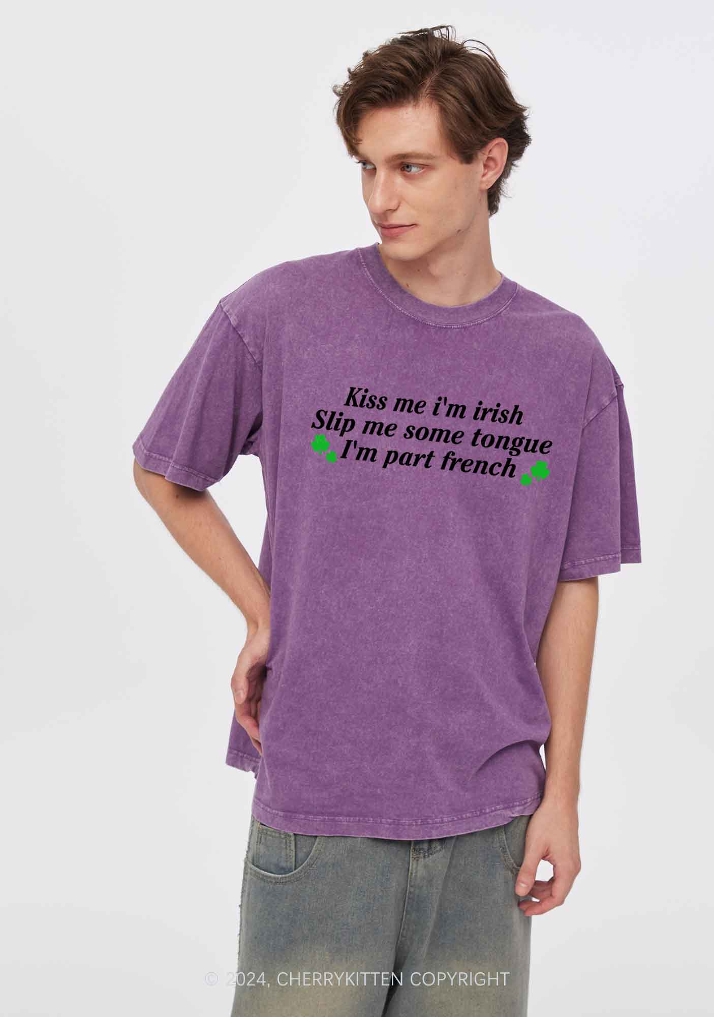 Im Part French St Patricks Y2K Washed Tee Cherrykitten