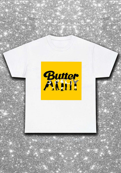 Butter Bangtan Boys Kpop Y2K Chunky Shirt Cherrykitten