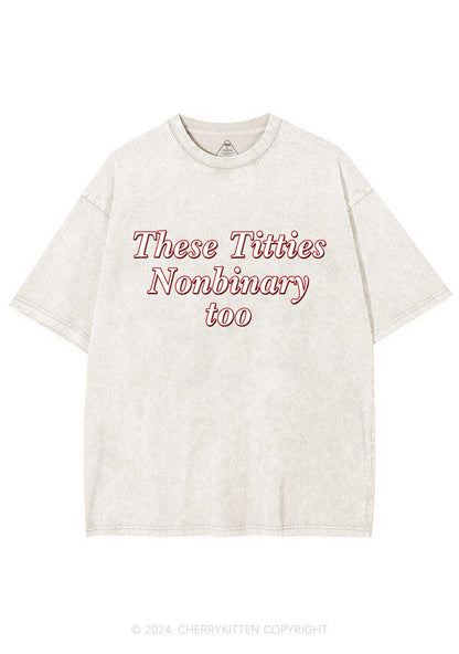 Txtties Nonbinary Too Y2K Washed Tee Cherrykitten