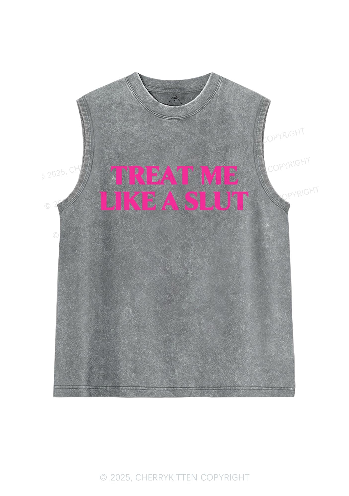 Treat Me Like A Slxt Y2K Washed Tank Cherrykitten