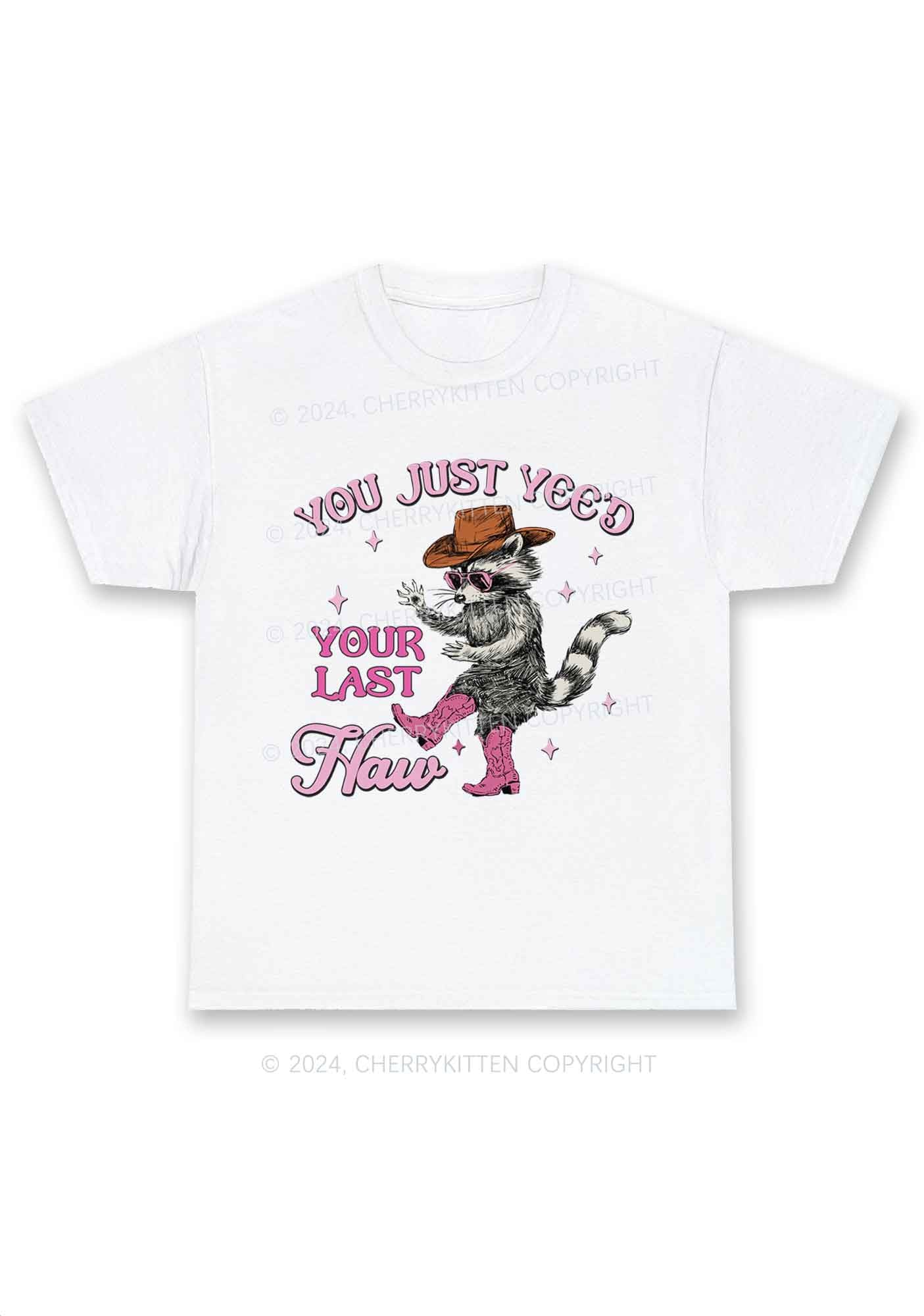 You Just Yeed Raccoon Y2K Chunky Shirt Cherrykitten