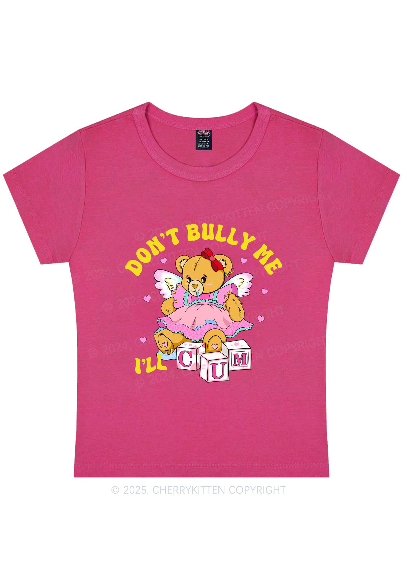 Dont Bully Bear Y2K Baby Tee Cherrykitten