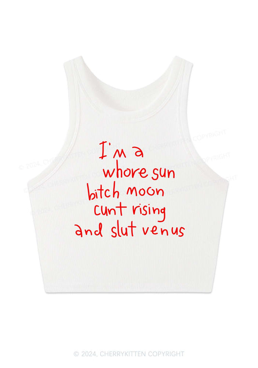 Whole Sun Bxxch Y2K Crop Tank Top Cherrykitten