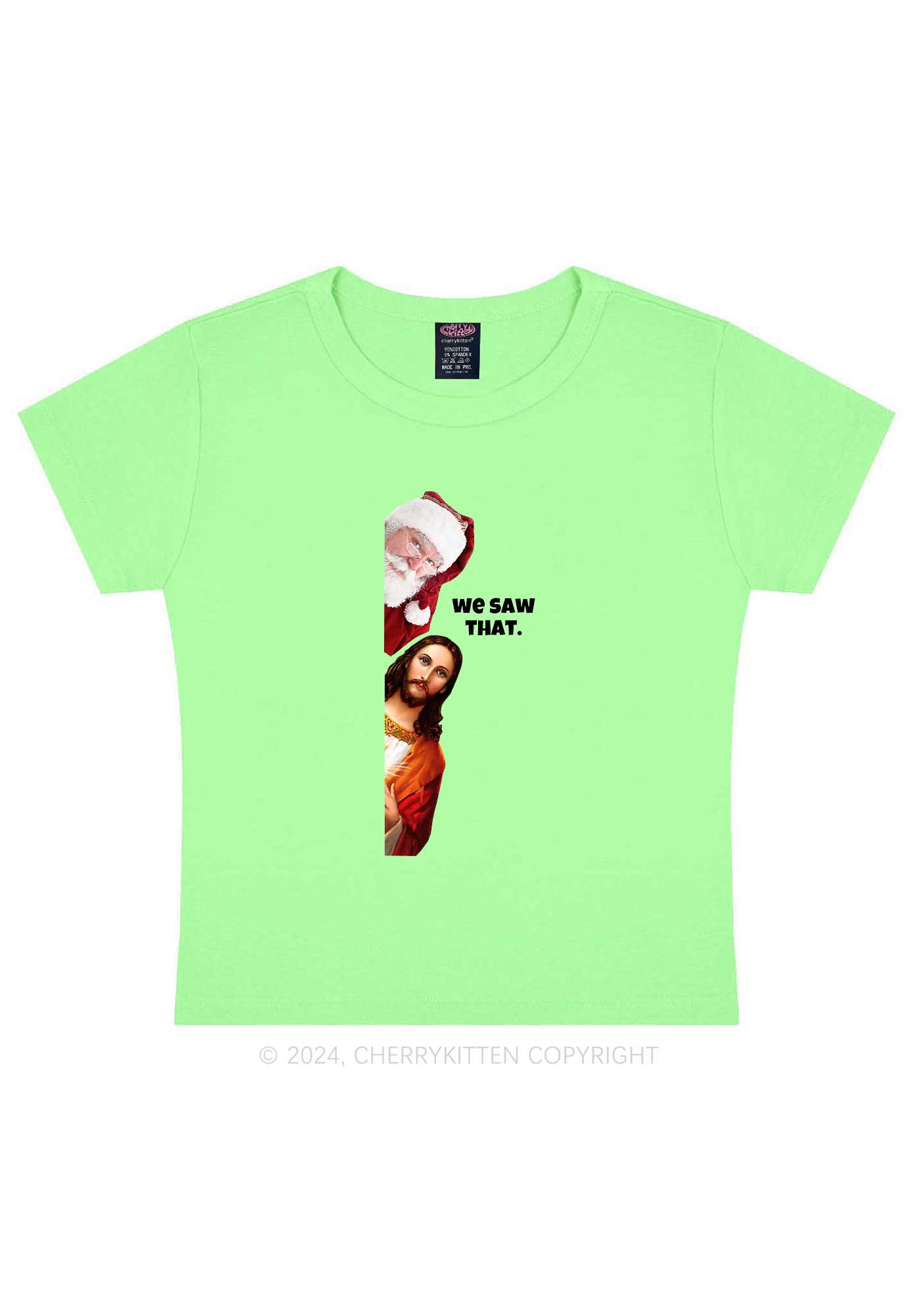 Christmas We Saw That Y2K Baby Tee Cherrykitten