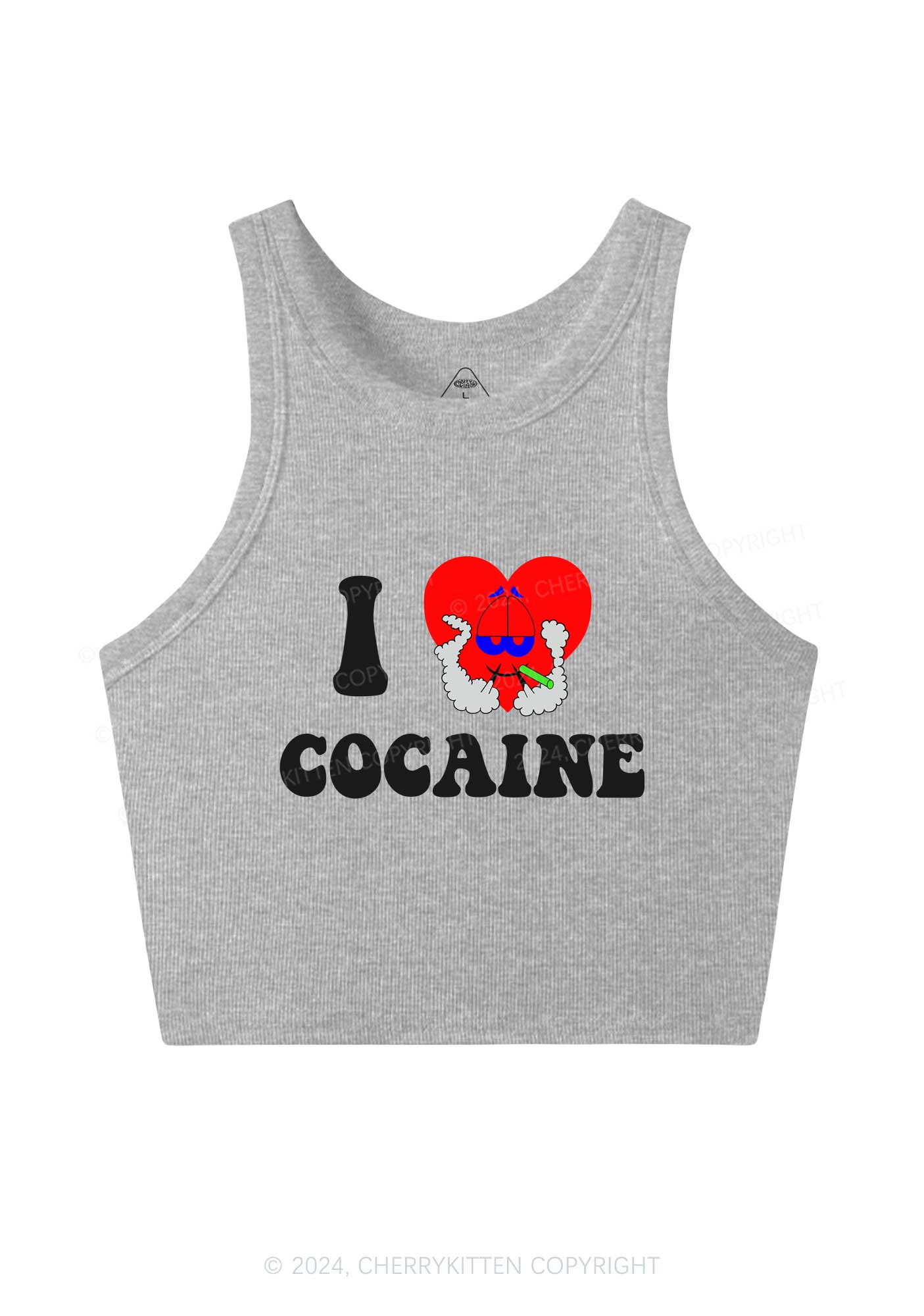 I Love Cola Y2K Crop Tank Top Cherrykitten