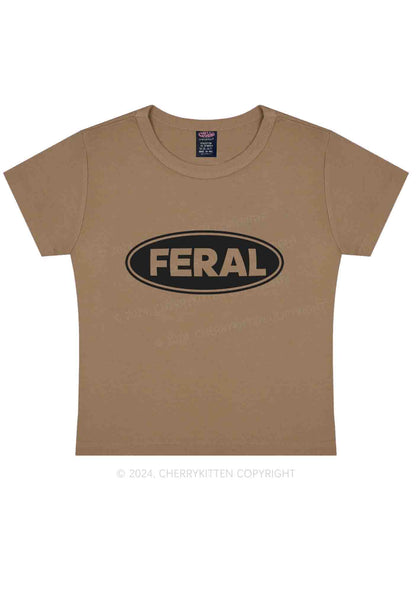 Feral Y2K Baby Tee Cherrykitten