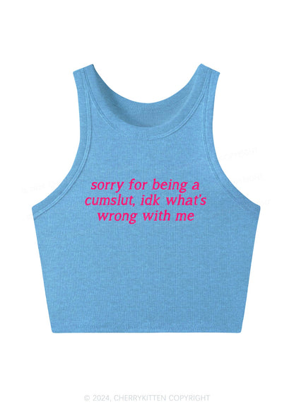 Sorry For Being Cxmslxt Y2K Crop Tank Top Cherrykitten