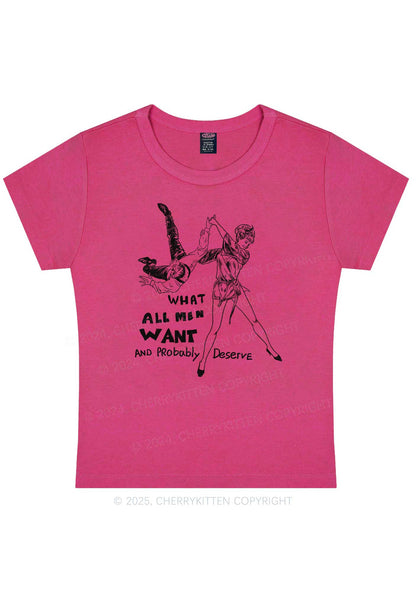 What All Men Want Y2K Baby Tee Cherrykitten