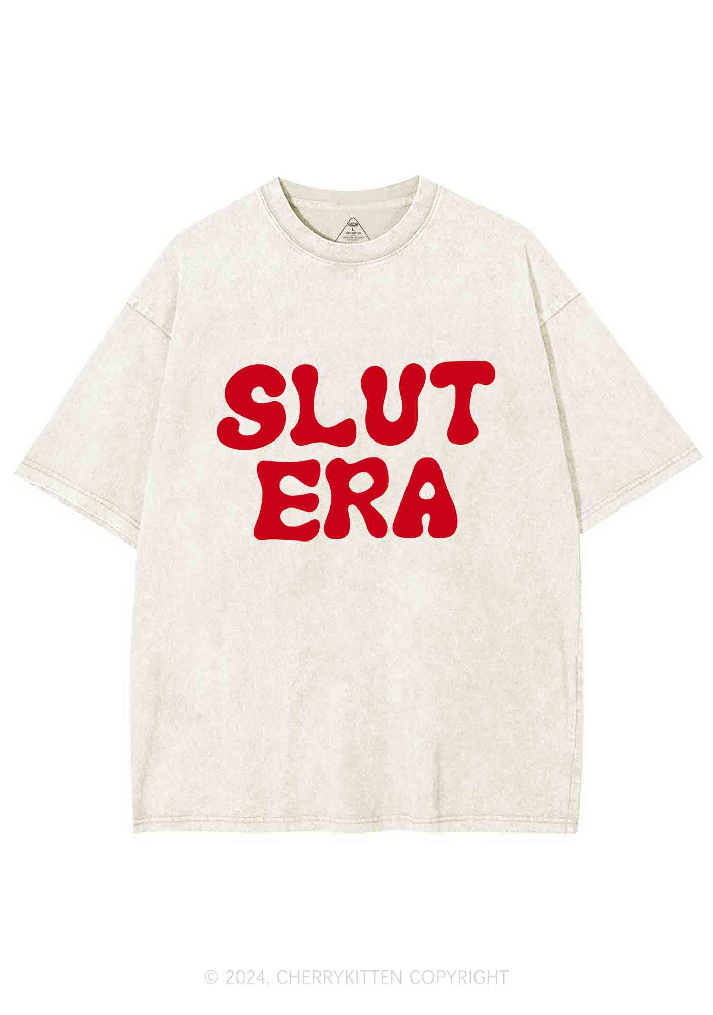 Slxt Era Y2K Washed Tee Cherrykitten