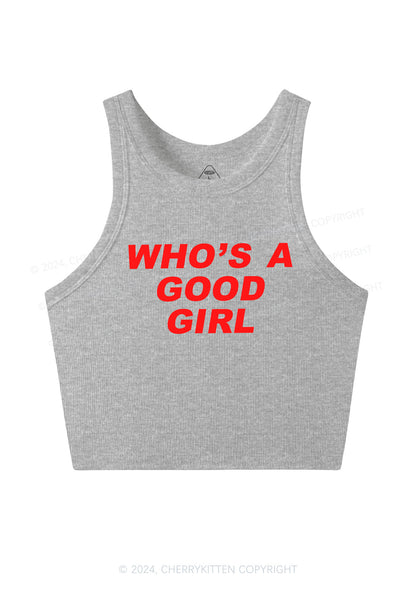 Who's A Good Girl Y2K Crop Tank Top Cherrykitten