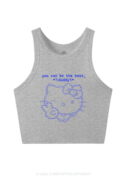 You Can Be Boss Y2K Crop Tank Top Cherrykitten