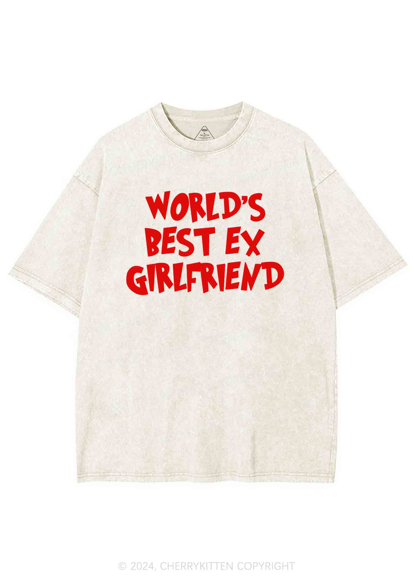 Christmas Best Ex Girlfriend Y2K Washed Tee Cherrykitten