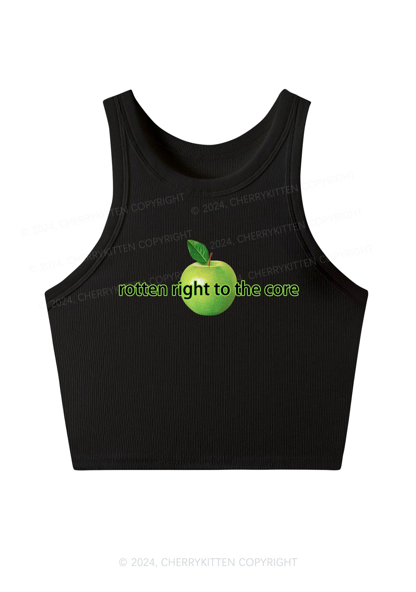 Rotten Right To The Core Y2K Crop Tank Top Cherrykitten