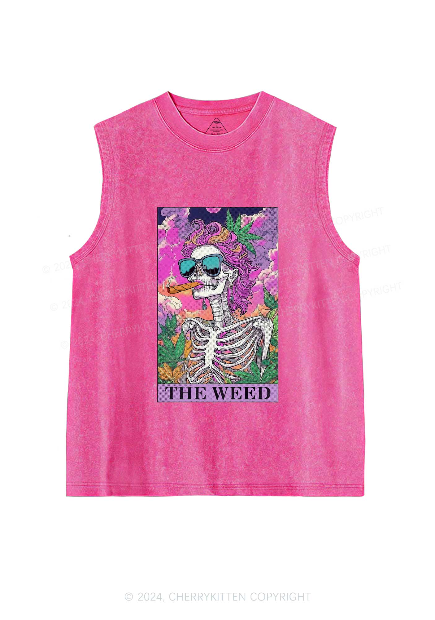 The Wxxd Skeleton Y2K Washed Tank Cherrykitten