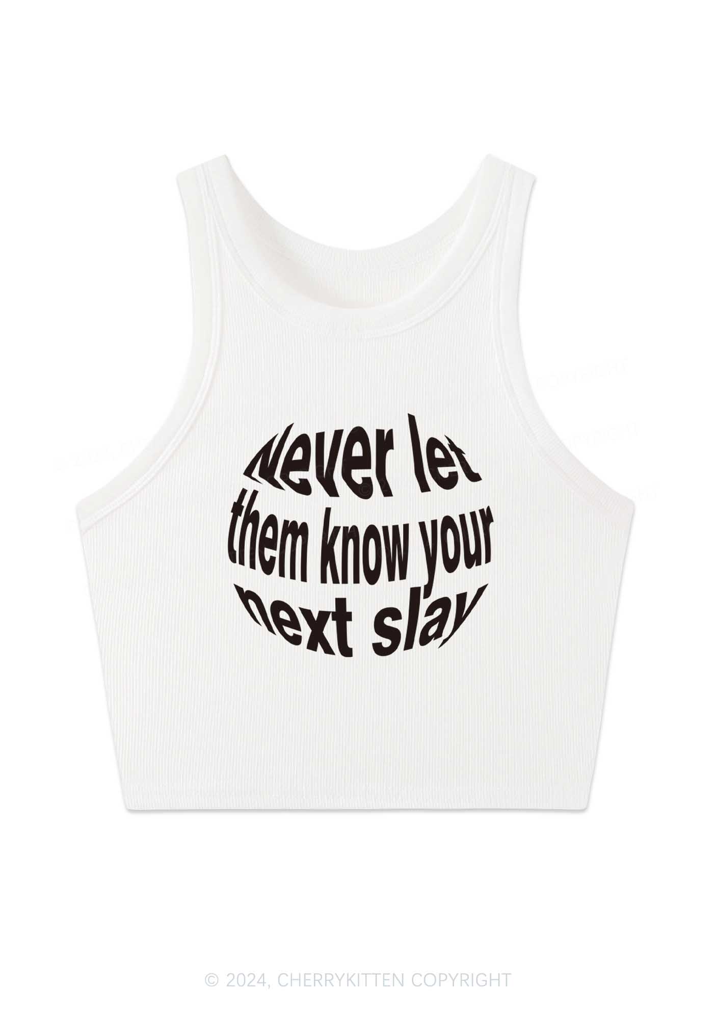 Your Next Slay Y2K Crop Tank Top Cherrykitten