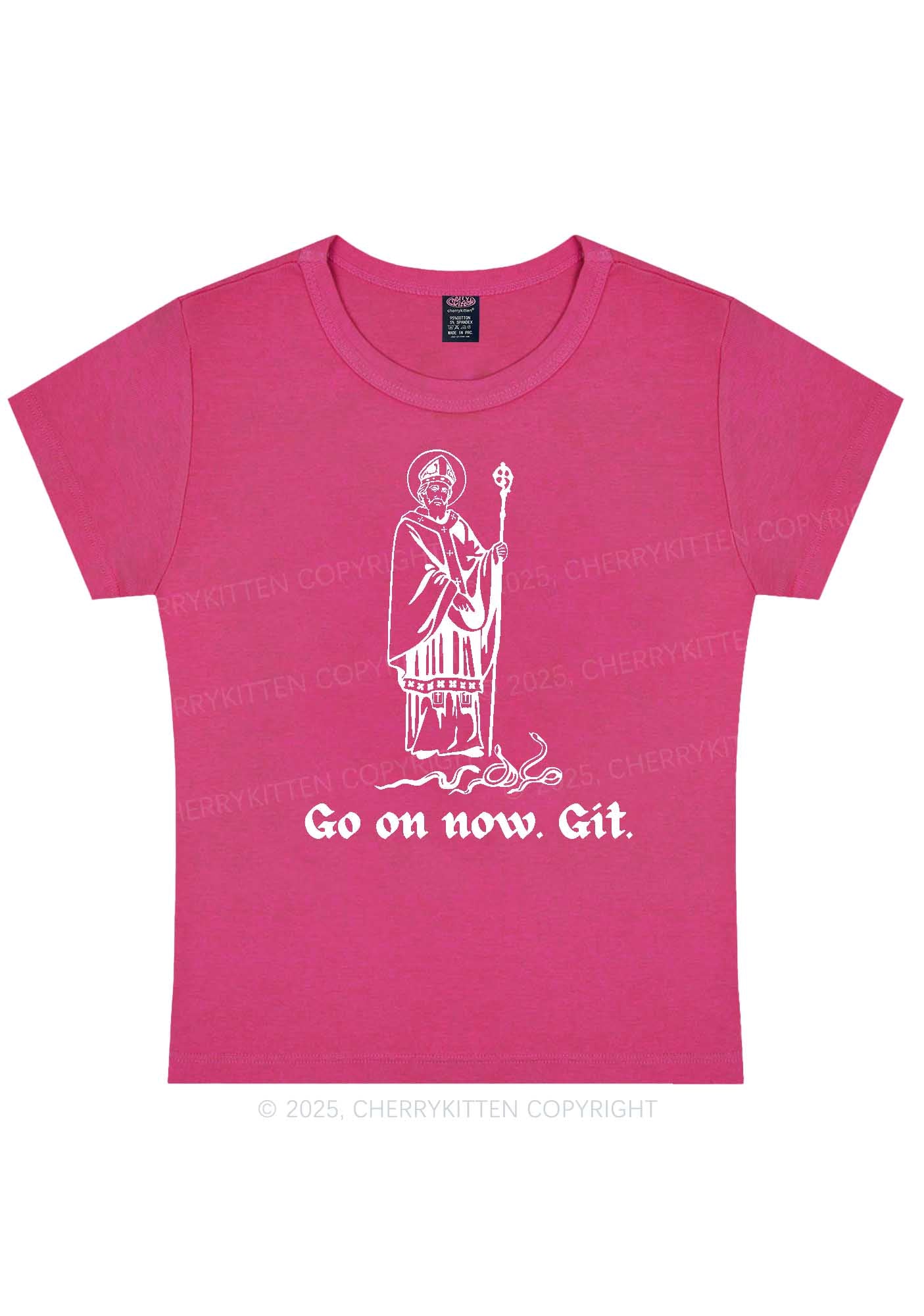 Go On Now Git St Patricks Y2K Baby Tee Cherrykitten