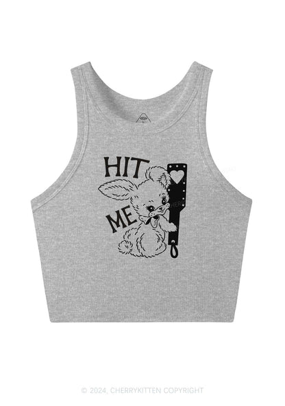 Hit Me Bunny Y2K Crop Tank Top Cherrykitten