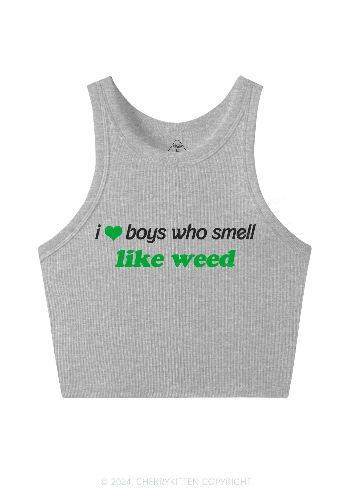 Boys Smell Like Wxxd Y2K Crop Tank Top Cherrykitten