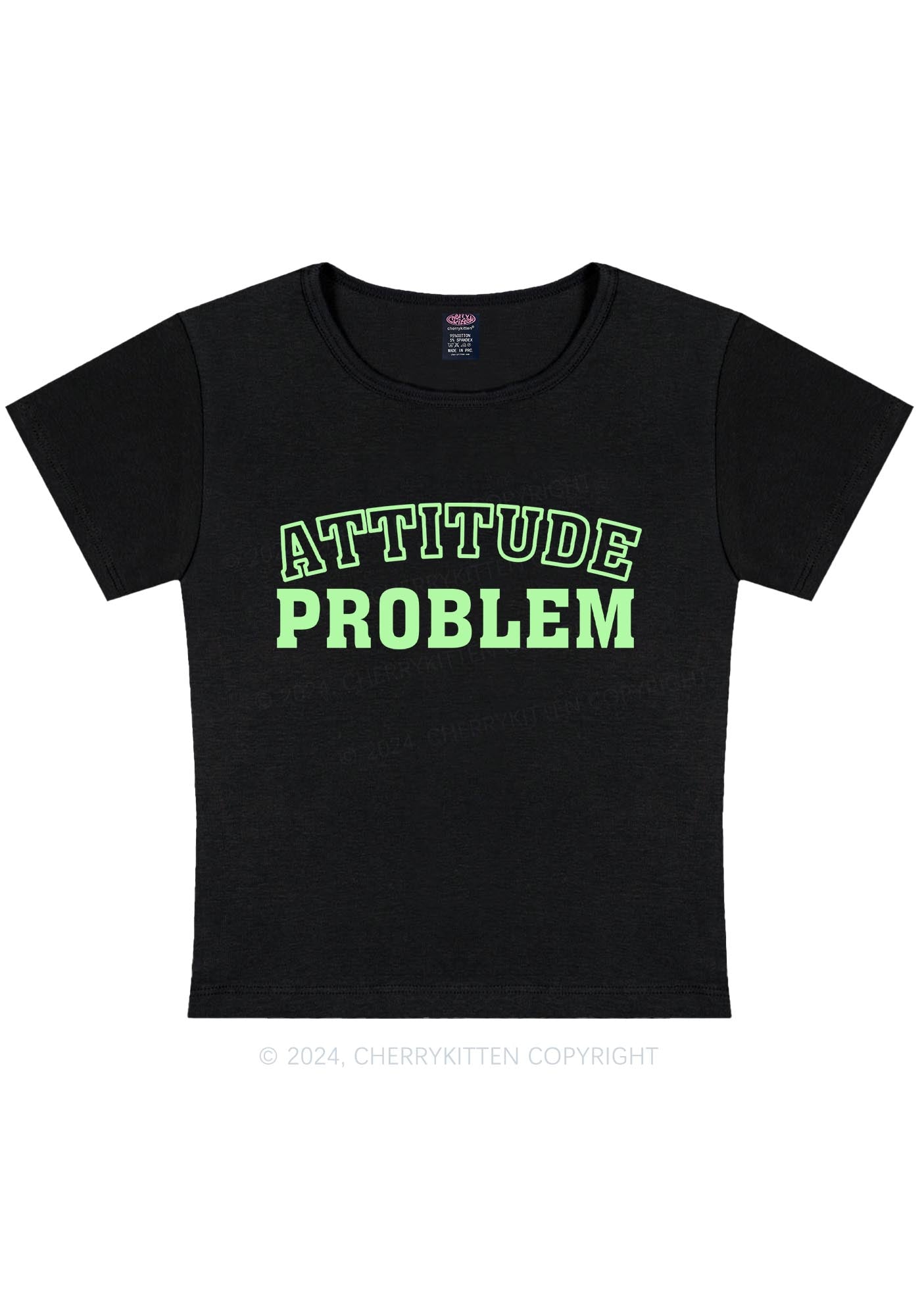 Curvy Attitude Problem Y2K Baby Tee Cherrykitten