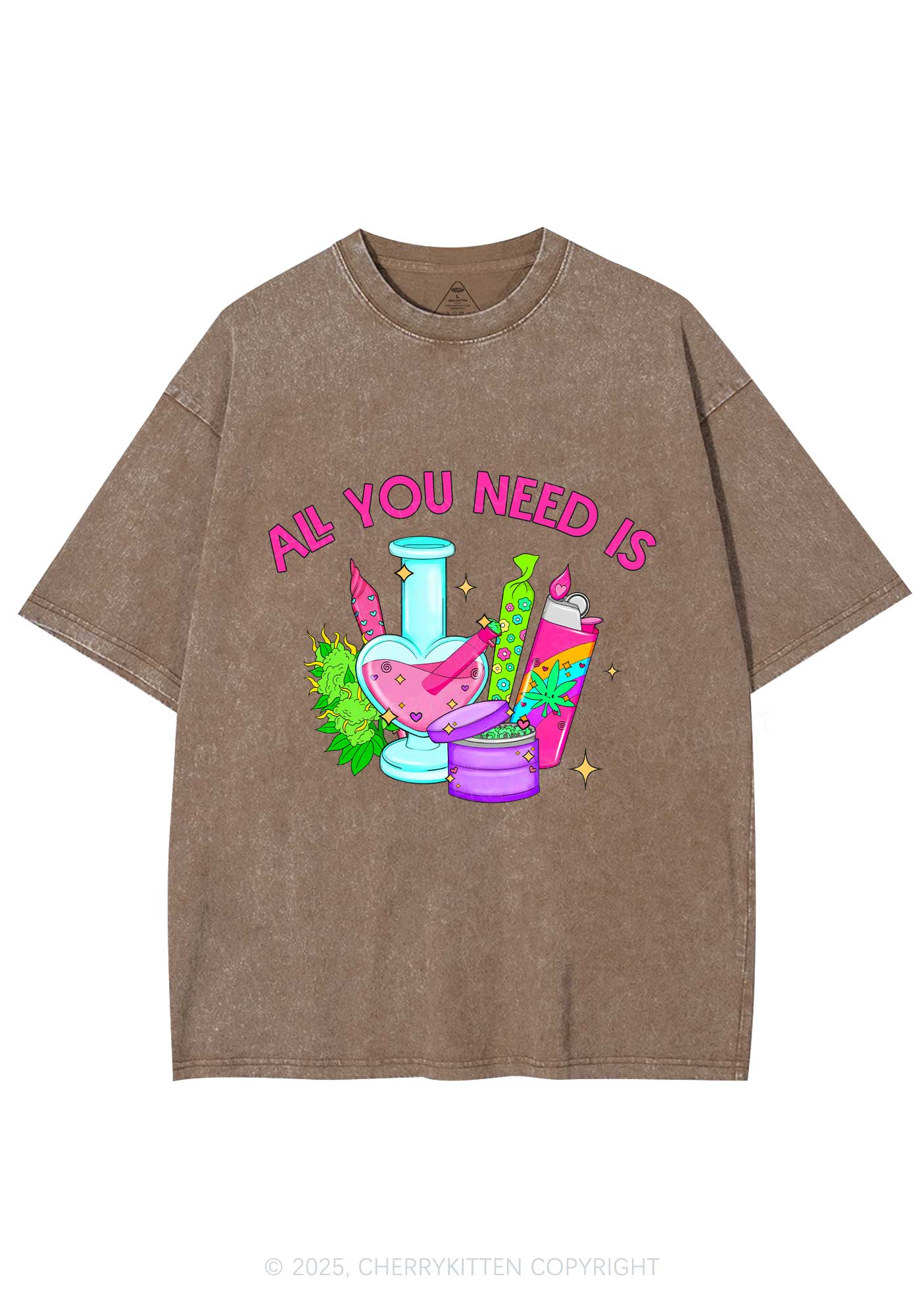 All You Need Is Y2K Washed Tee Cherrykitten