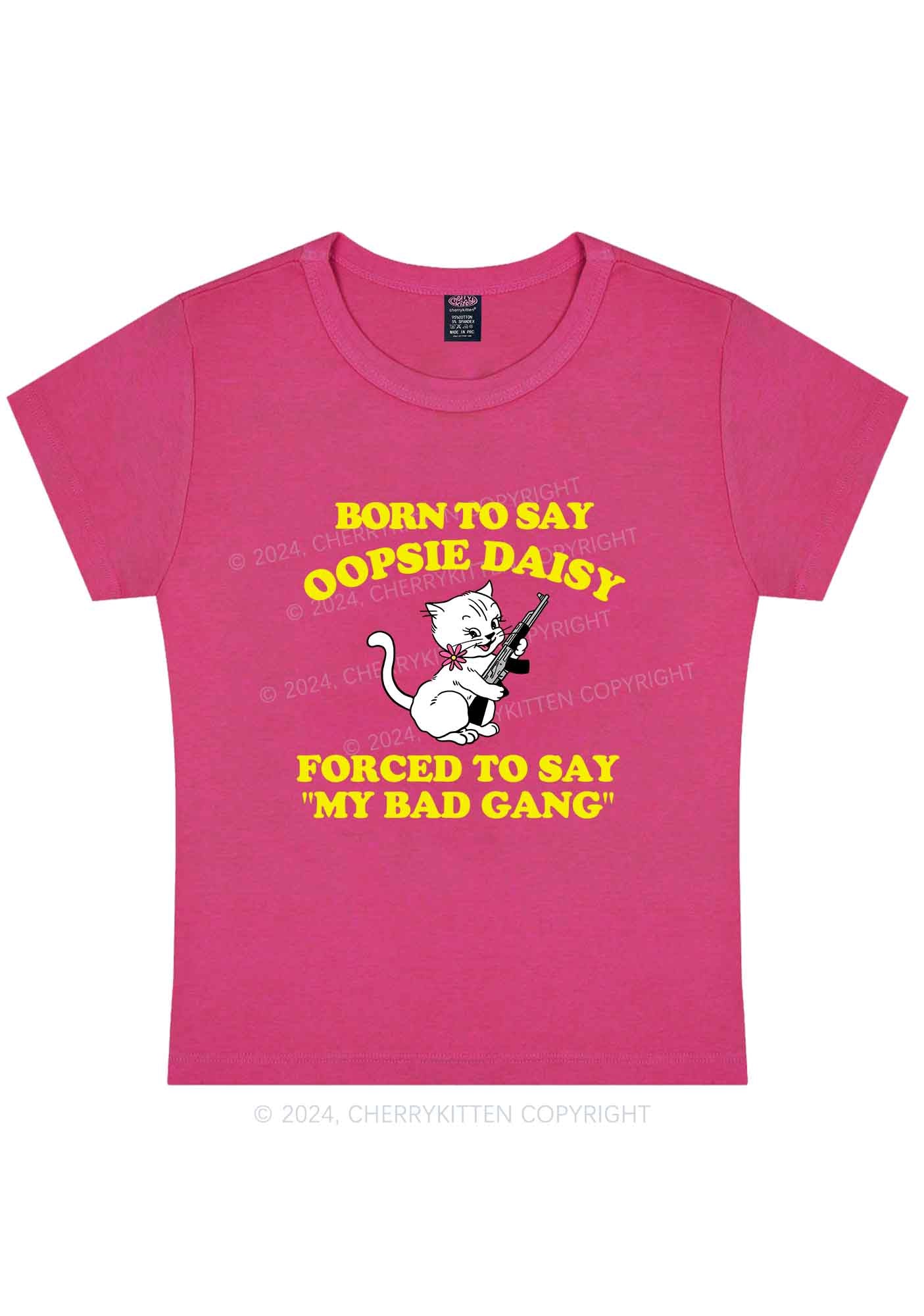 Curvy My Bad Gang Y2K Baby Tee Cherrykitten