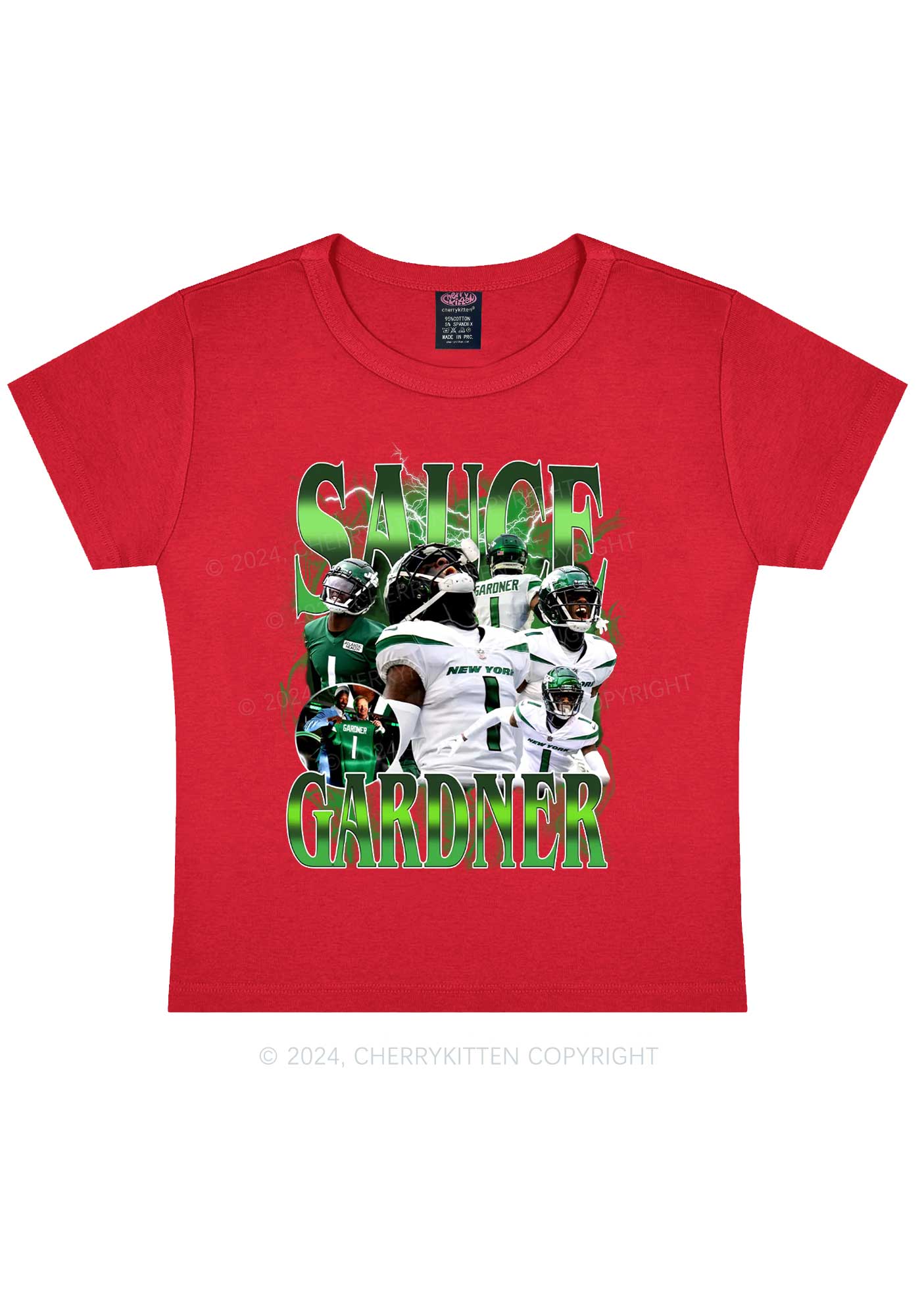 Sauce Football Y2K Super Bowl Baby Tee Cherrykitten