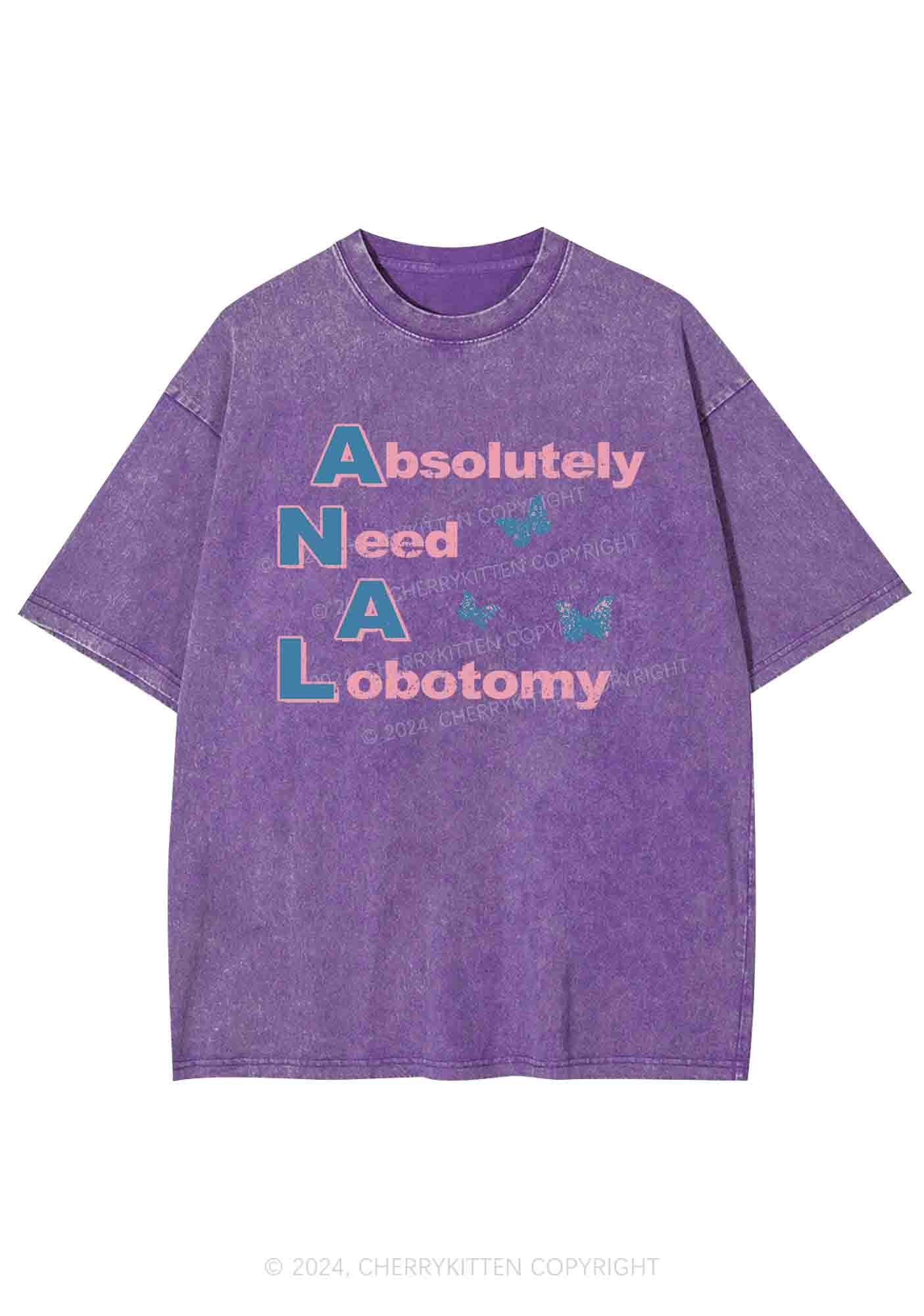 Absolutely Need A Lobotomy Y2K Washed Tee Cherrykitten