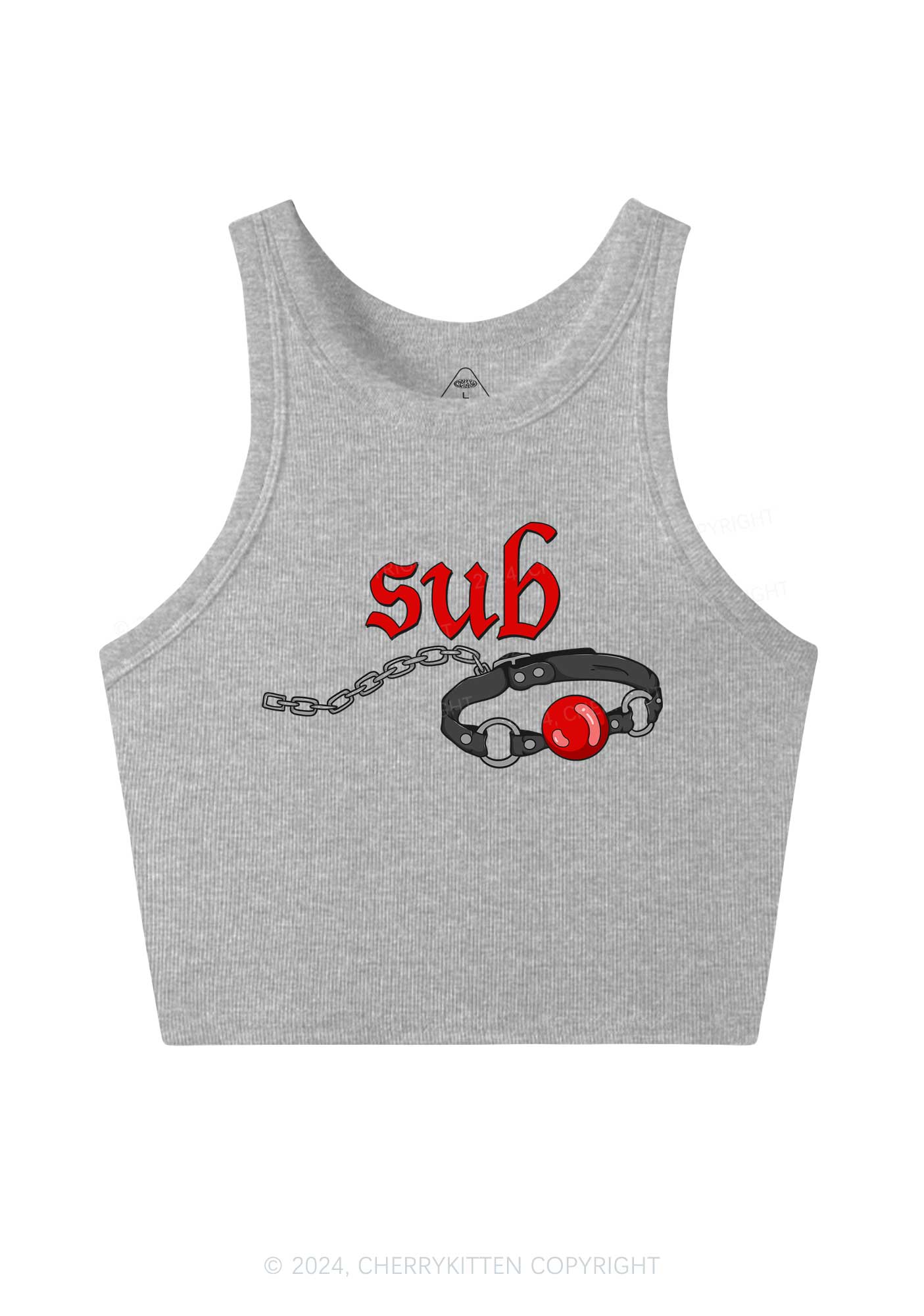 Sub Handcuffs Y2K Crop Tank Top Cherrykitten