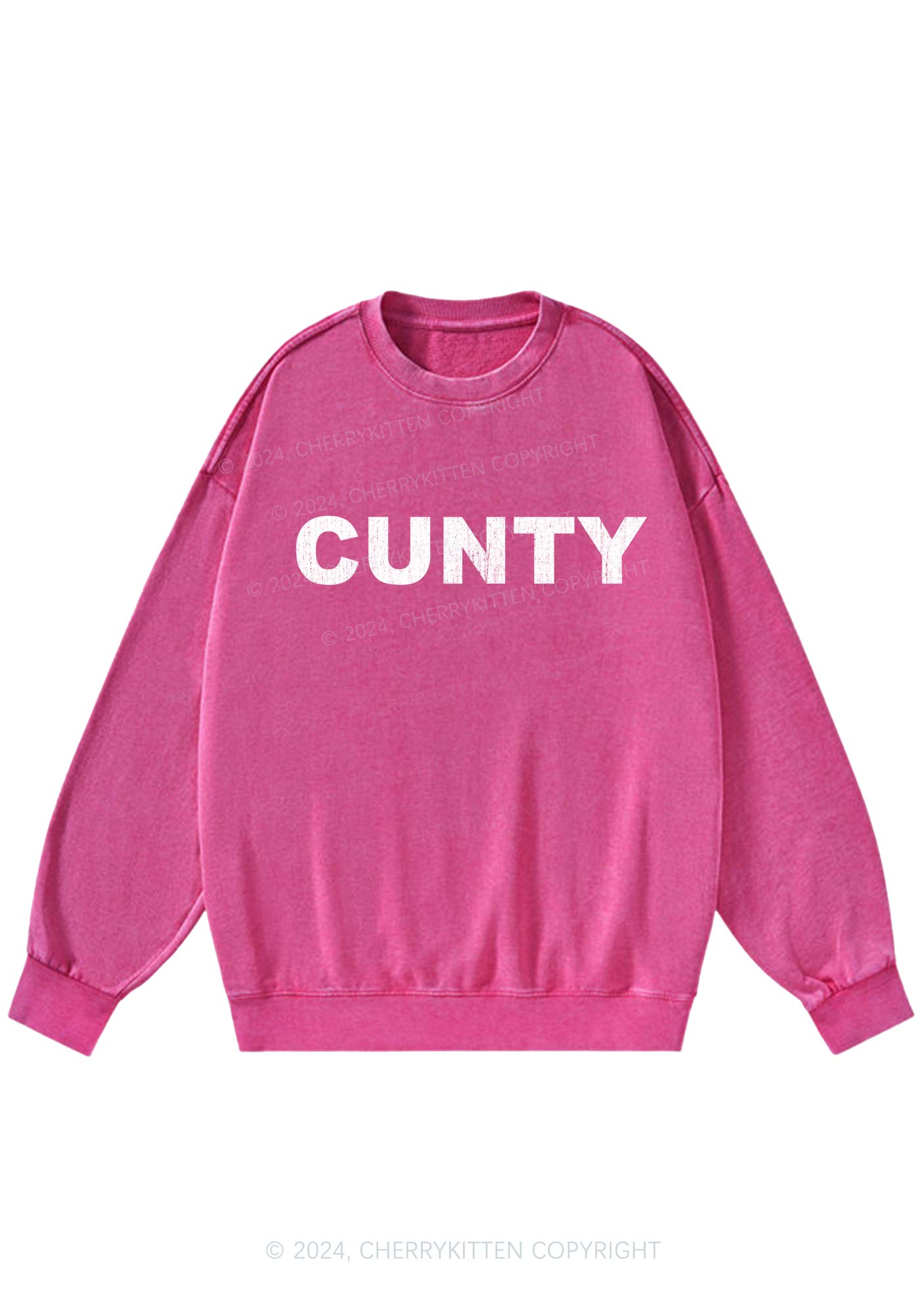 Cunty Y2K Washed Sweatshirts Cherrykitten