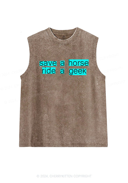 Ride A Geek Y2K Washed Tank Cherrykitten