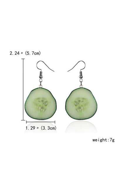 Acrylic Cucumber Y2K Earrings Cherrykitten